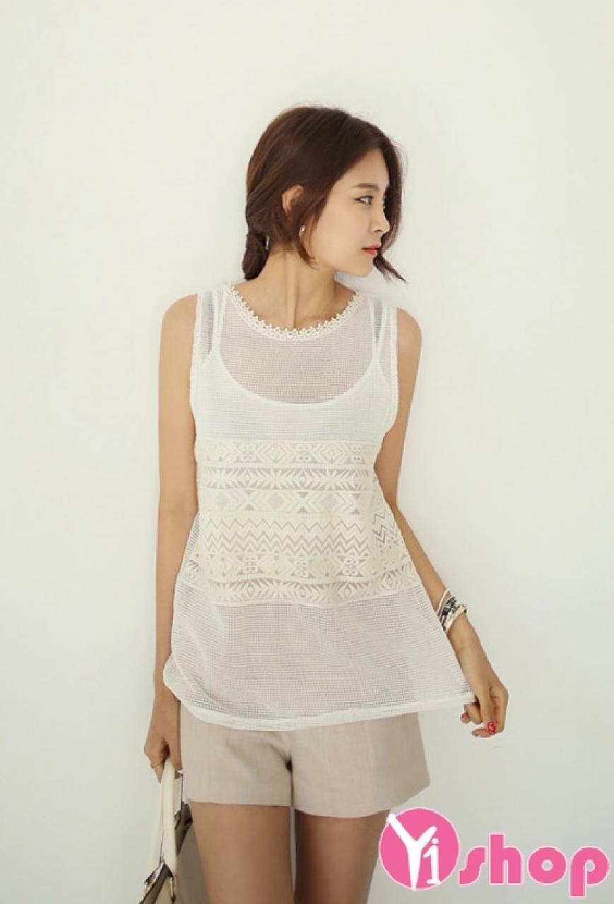 20+ kiểu áo sơ mi lưới nữ đẹp cuốn hút mọi ánh nhìn khi dạo phố hè