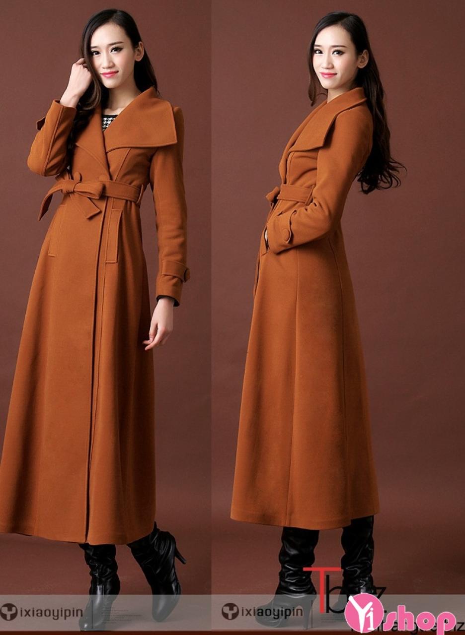 Áo khoác dạ nữ dáng dài đẹp kiểu Hàn Quốc chống rét thu đông 2019