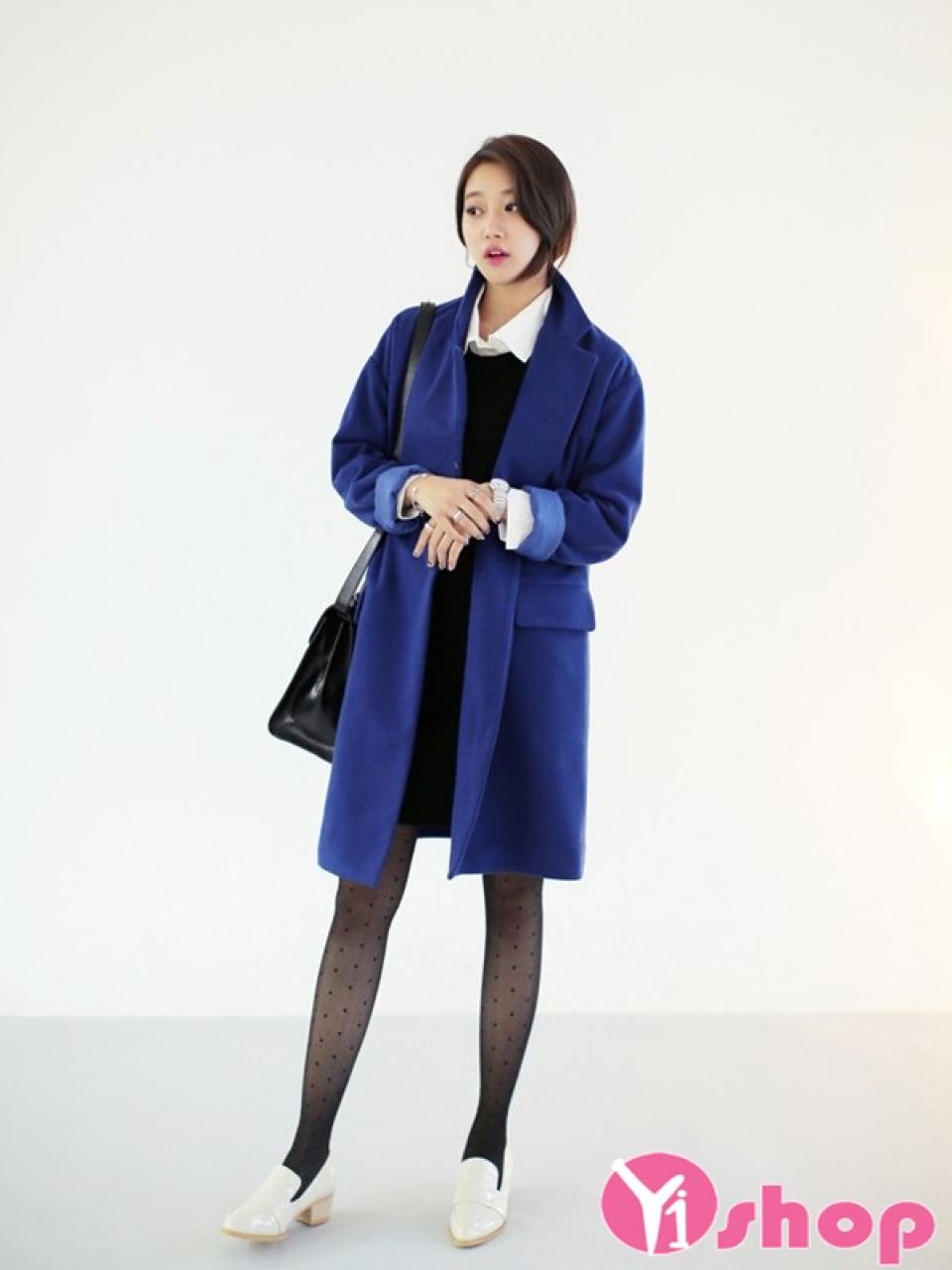 Áo khoác dạ nữ dáng dài đẹp phong cách Hàn Quốc ấm áp thu đông 2019