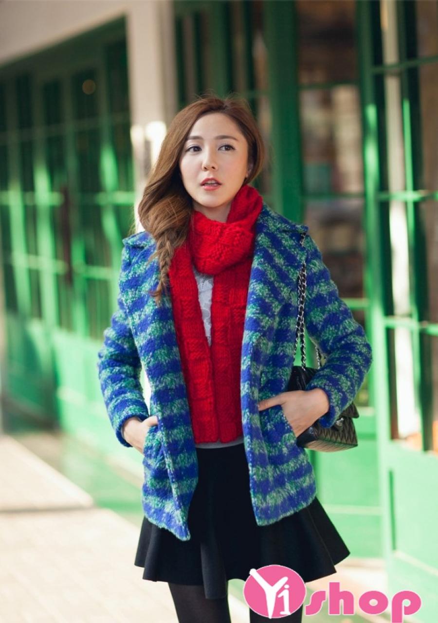 Áo khoác dạ nữ dáng lửng đẹp kiểu Hàn Quốc ấm áp không lạnh thu đông 2019
