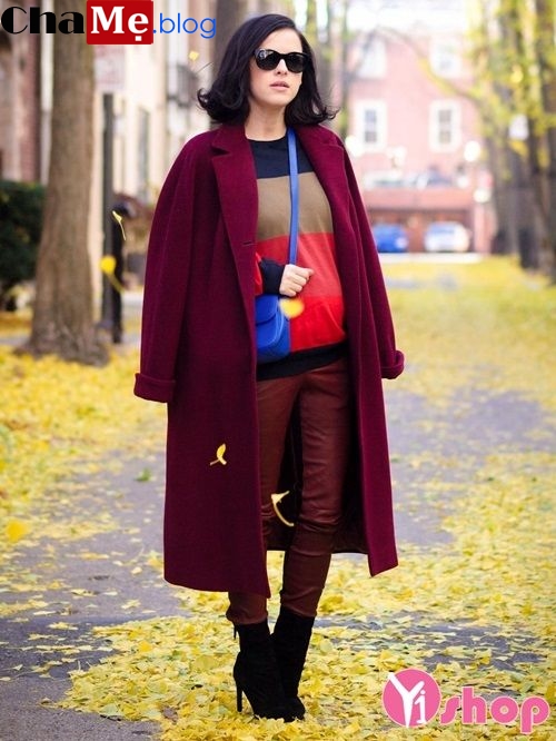 Áo khoác dạ nữ đẹp cho bà bầu sành điệu dạo phố đông 2021 - 2021