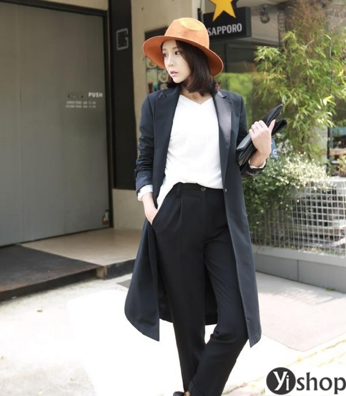 Áo khoác dạ nữ đẹp kiểu Hàn Quốc ấm áp tới công sở thu đông 2021 - 2022