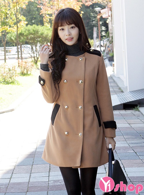 Áo khoác dạ nữ đẹp kiểu Hàn Quốc không lạnh thu đông 2019