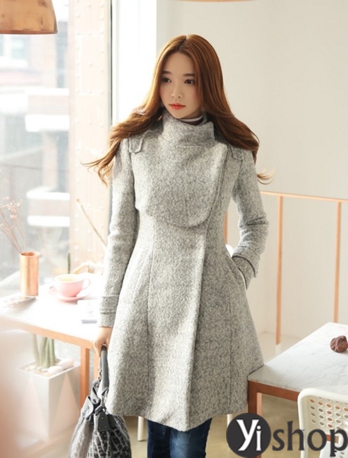 Áo khoác dạ nữ Hàn Quốc đẹp thu đông 2019 không lạnh tới công sở