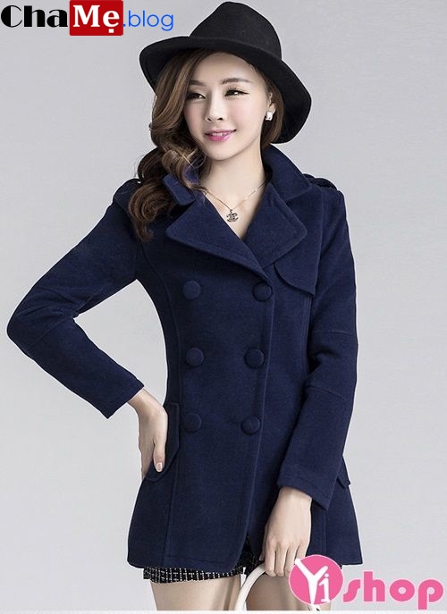 Áo khoác kaki nữ Hàn Quốc đẹp đông 2021 - 2021 ấm áp trang nhã