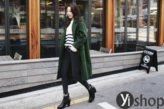 Áo khoác nữ dáng dài đẹp phong cách Hàn Quốc mới nhất thu đông 2021 - 2022