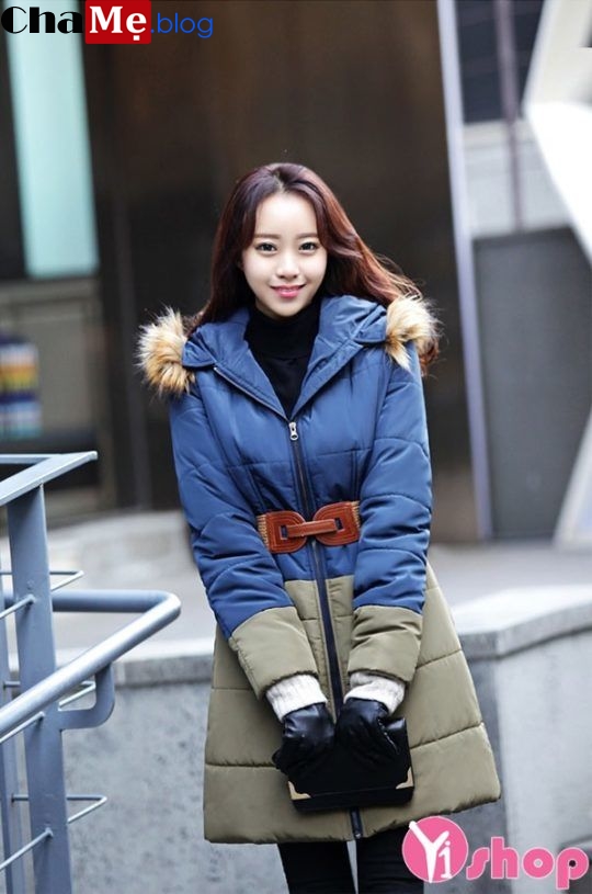 Áo khoác phao nữ dáng dài đẹp kiểu Hàn Quốc ấm áp đông 2021 - 2022