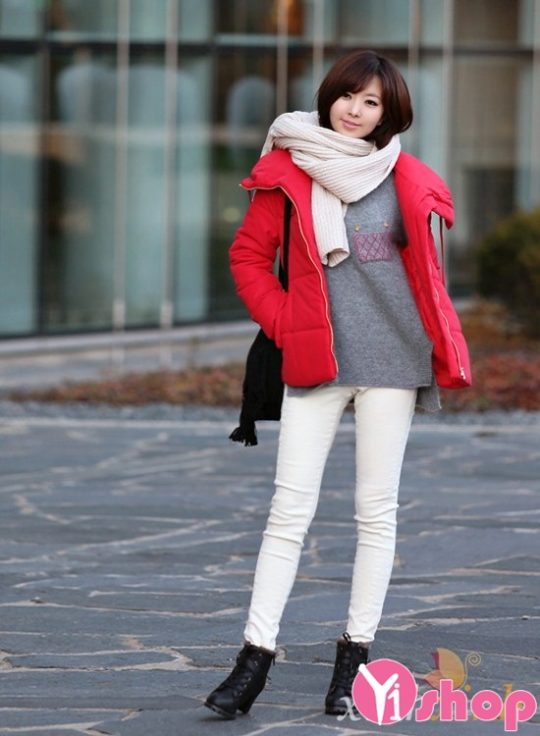 Áo khoác phao nữ dáng ngắn đẹp đông 2021 - 2021 kiểu Hàn Quốc