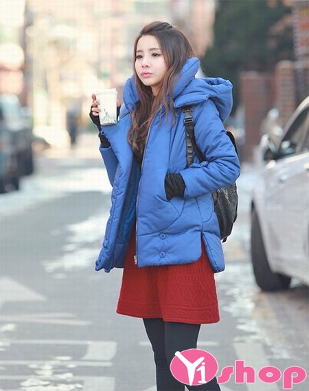 Áo khoác phao nữ dáng ngắn đẹp kiểu Hàn Quốc không lạnh đông 2019
