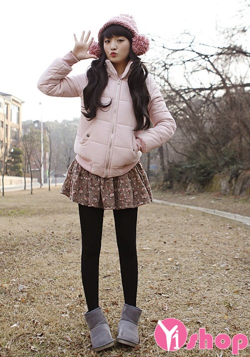 Kiểu áo khoác phao nữ lông vũ đẹp phong cách Hàn Quốc trẻ trung thu đông 2021 - 2022