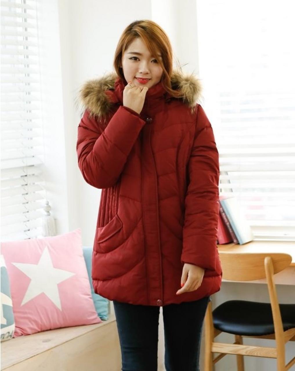 Áo khoác phao nữ lông vũ Hàn Quốc đẹp ấm áp không lạnh thu đông 2019