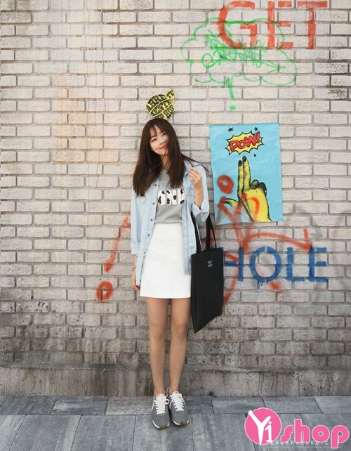 Chân váy đầm chữ A đẹp hè 2021 - 2021 kiểu Hàn Quốc sành điệu