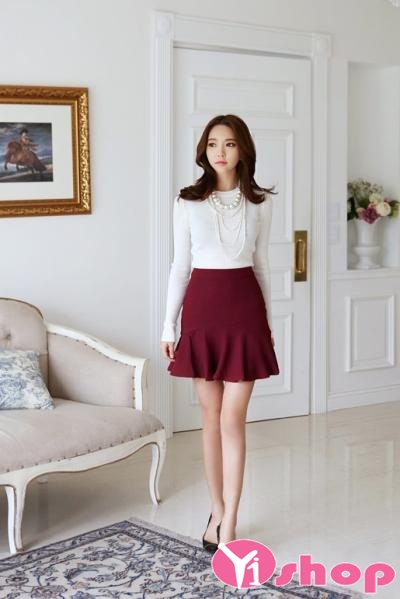 Chân váy đầm ngắn Hàn Quốc đẹp hè 2021 - 2021 quyến rũ sang trọng