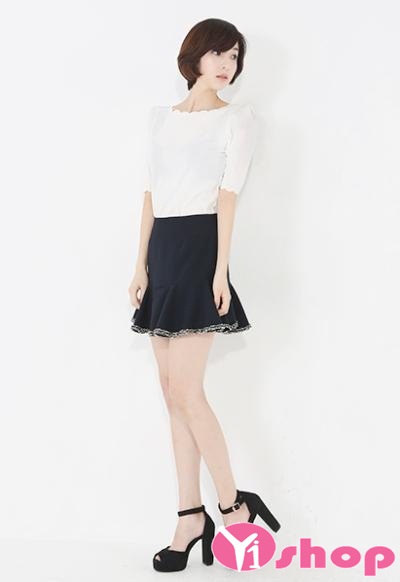 Chân váy đầm ngắn Hàn Quốc đẹp hè 2021 - 2021 quyến rũ sang trọng