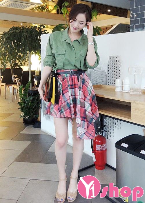 Chân váy ngắn Hàn Quốc đẹp cho nàng trẻ trung đón nắng hè 2021 - 2022