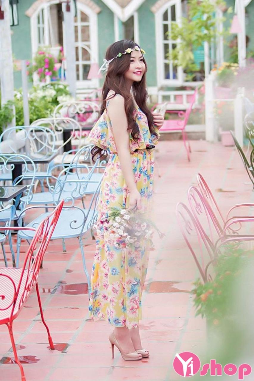 Đầm maxi dự tiệc đẹp kiểu Hàn Quốc cho nàng cuốn hút ngày hè 2021 - 2022