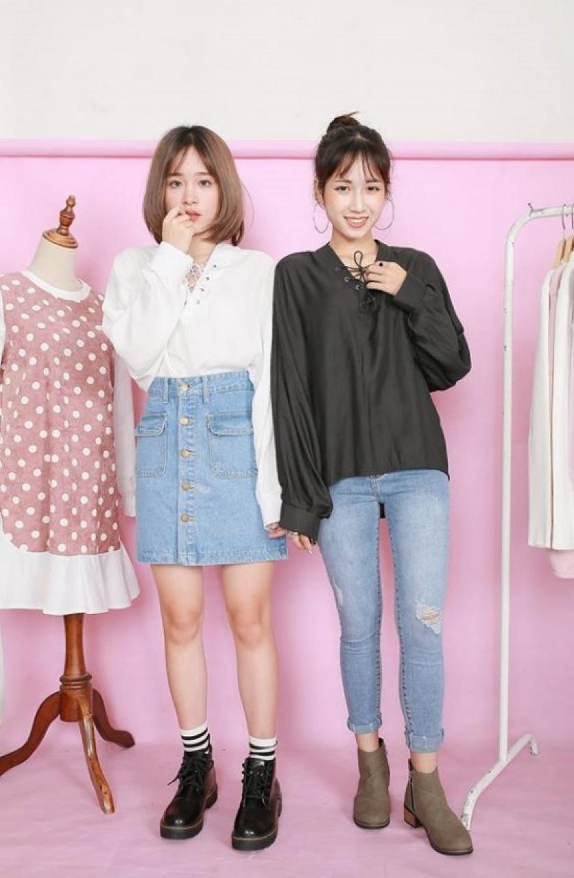 Địa chỉ mua áo sơ mi công sở nữ ở Hà Nội style Hàn Quốc trẻ trung xinh xắn