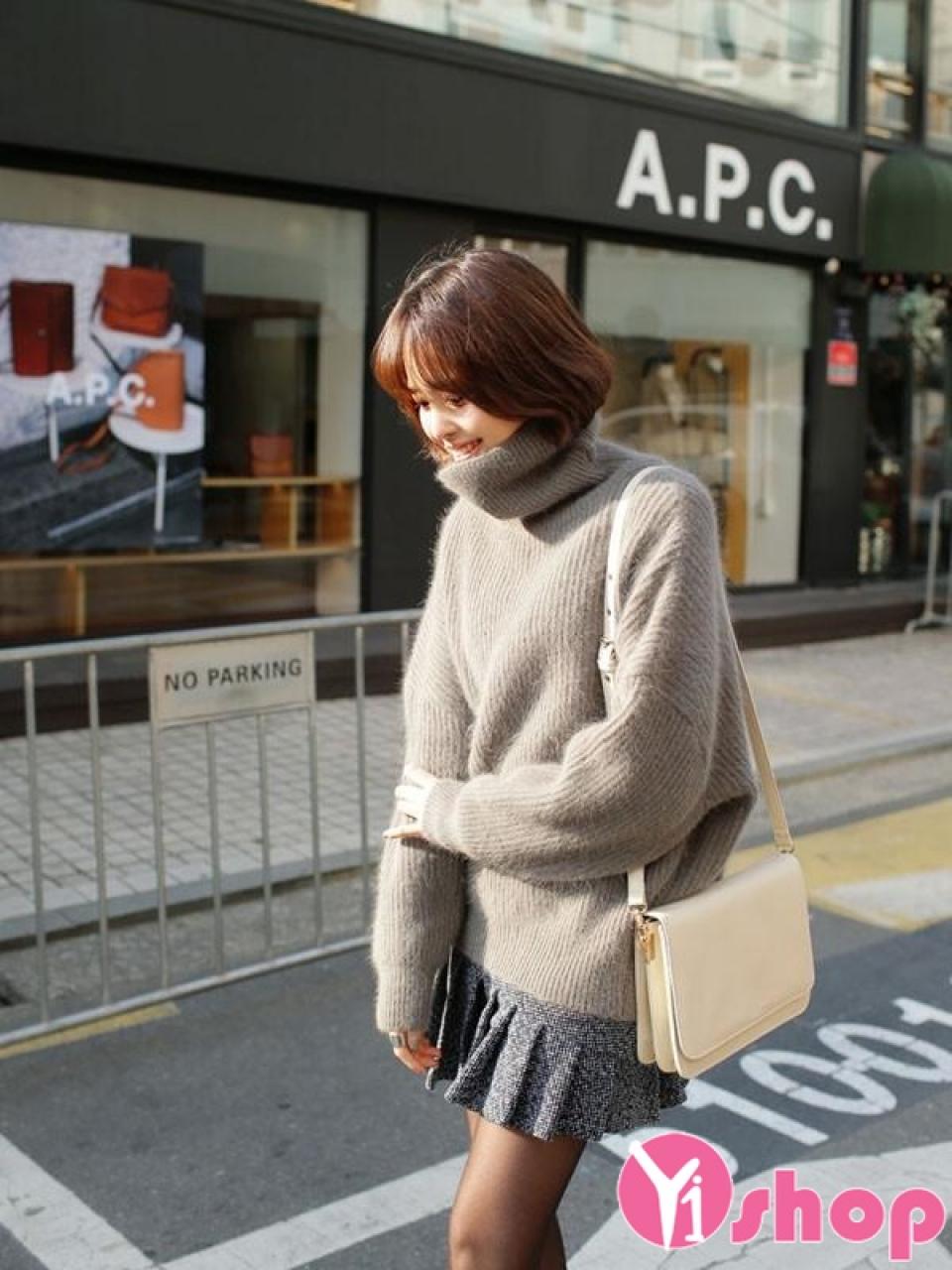 Gợi ý mẫu áo len nữ Hàn Quốc đẹp thu đông 2021 - 2022 sành điệu không lạnh