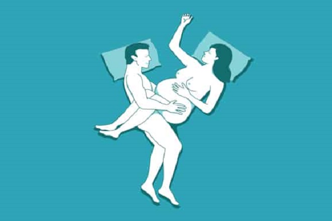 quan hệ khi mang thai an toàn với tư thế góc vuông
