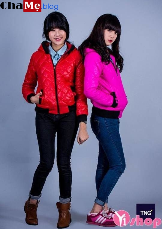 Teengirl điệu đà với áo khoác phao nữ sài gòn tphcm sáng màu đẹp mùa thu đông 2021 - 2022
