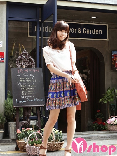 Tổng hợp kiểu áo sơ mi nữ không cổ đẹp nhất mùa hè phong cách Hàn Quốc