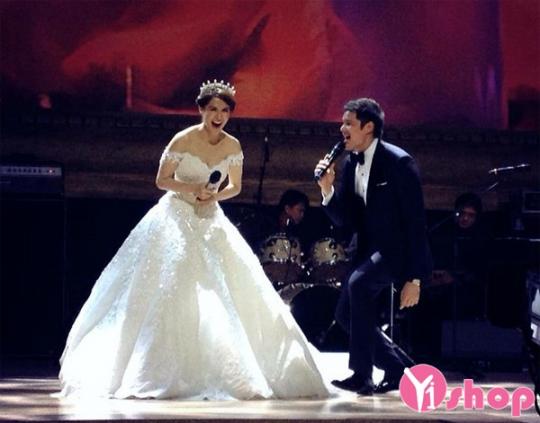 Váy cưới công chúa đẹp hè của Marian Rivera sang trọng kiêu sa