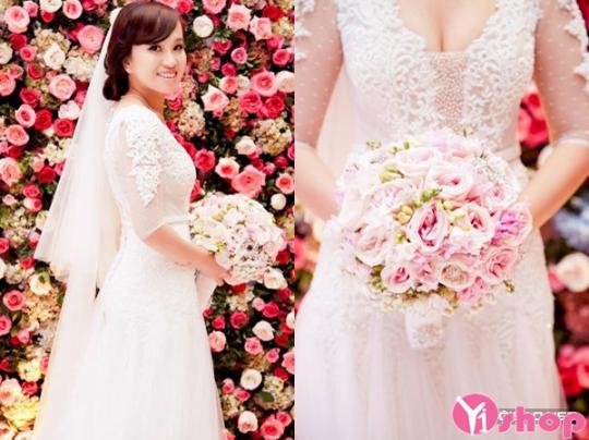 Váy đầm cưới vải voan đẹp hè 2021 - 2022 cho cô dâu quyến rũ nổi bật