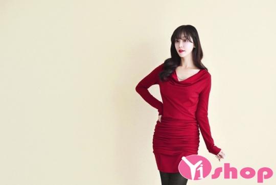 Váy đầm dáng ôm đẹp Hàn Quốc cho nàng tự tin khoe body hè 2021 - 2022