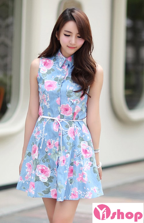 Váy đầm hoa đẹp thời trang công sở Hàn Quốc hè 2021 - 2022