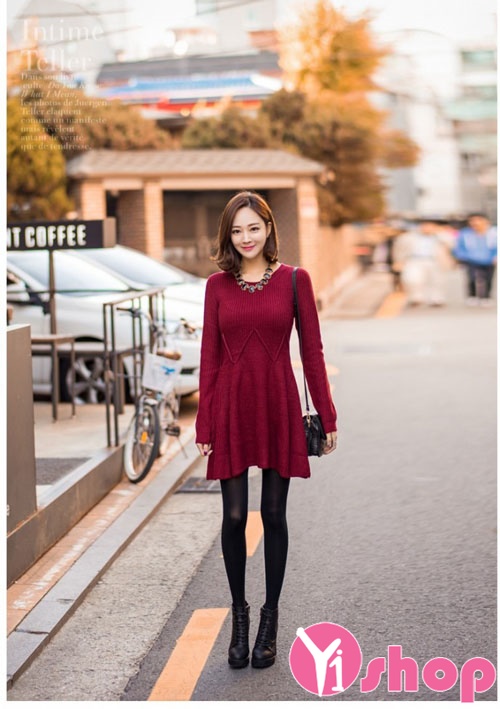 Váy đầm len body Hàn Quốc đẹp hè 2021 - 2022 phong cách gợi cảm như hotgirl