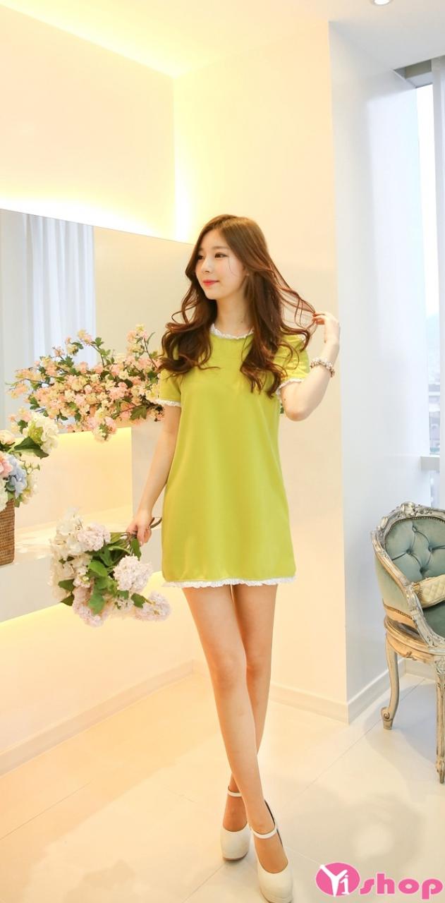 Váy đầm suông Hàn Quốc đẹp che khuyết điểm vòng eo to tự tin dạo phố hè