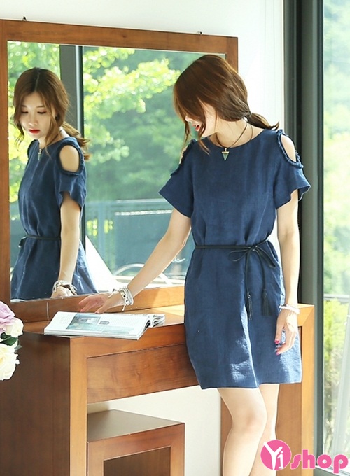 Váy liền thân công sở Hàn Quốc đẹp hè 2021 - 2022 cho nàng mảnh mai