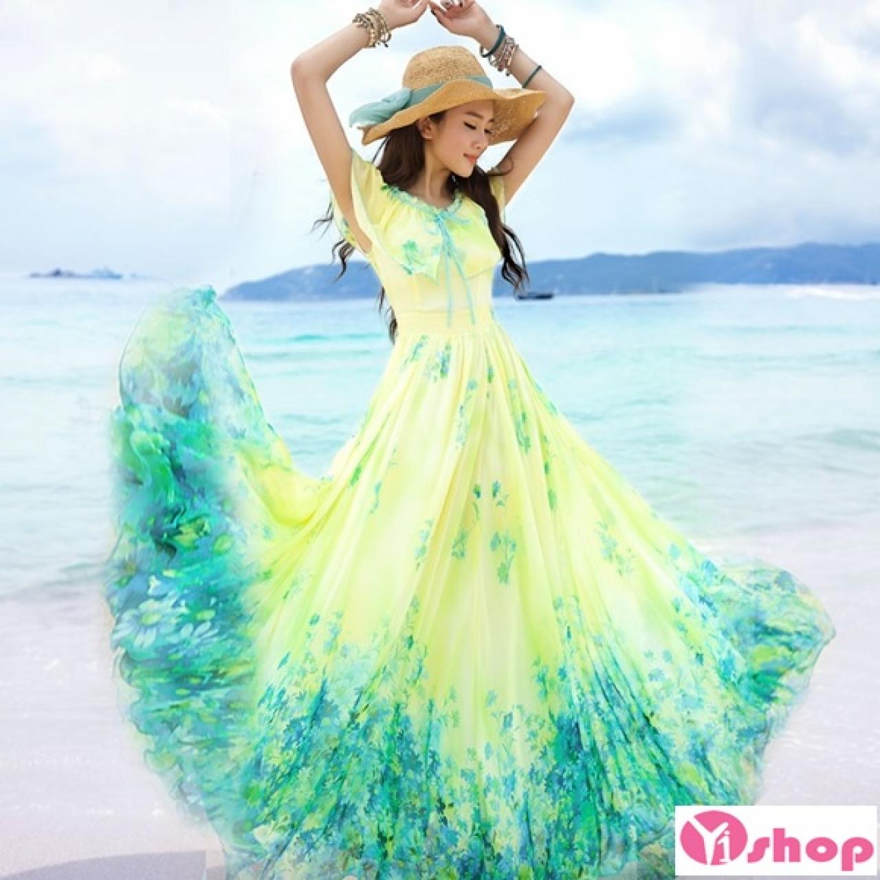 Váy đầm maxi đi biển đẹp xu hướng thời trang hot nhất hè 2021 - 2022