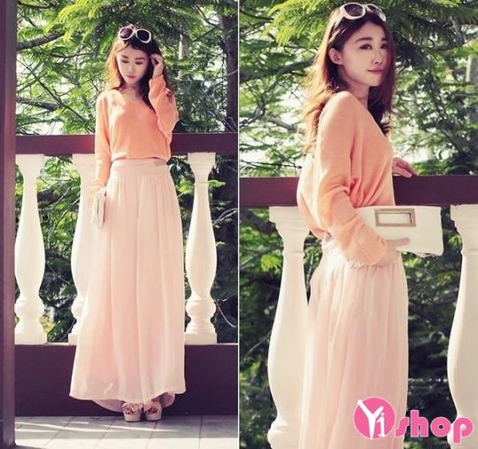 Váy xòe Hàn Quốc đẹp cho nàng nhỏ nhắn xuân hè 2021 - 2022