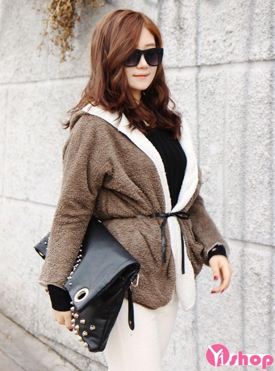 Xu hướng áo khoác nỉ nữ đẹp hợp thời trang Hàn Quốc thu đông 2021 - 2022